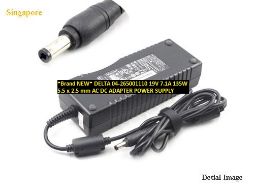 *Brand NEW* 135W 19V 7.1A DELTA 04-265001110 5.5 x 2.5 mm AC DC ADAPTER POWER SUPPLY